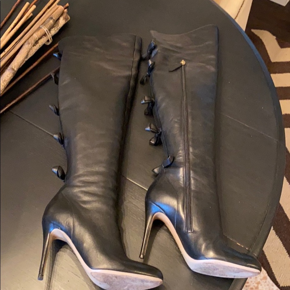 Valentino bow OTK boots
